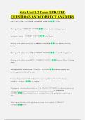 Nstp Unit 1-2 Exam UPDATED  QUESTIONS AND CORRECT ANSWERS
