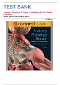 Test Bank for Anatomy&comma; Physiology & Disease&colon; Foundations for the Health Professions&comma; 3rd Edition by Deborah Roiger&comma; Nia Bullock&comma; 9781265135744&comma; All Chapters 1-16&comma; UPDATED 2026