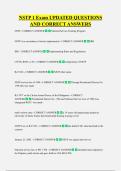 NSTP 1 Exam UPDATED QUESTIONS  AND CORRECT ANSWERS