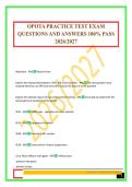 OPOTA PRACTICE TEST EXAM QUESTIONS AND ANSWERS 100&percnt; PASS 2026&sol;2027
