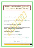 OSSF INSTALLER 2 EXAM QUESTIONS AND ANSWERS 100&percnt; PASS 2026&sol;2027
