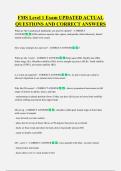 FMS Level 1 Exam UPDATED ACTUAL  QUESTIONS AND CORRECT ANSWERS