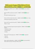 FMS Level 2 Exam UPDATED ACTUAL  QUESTIONS AND CORRECT ANSWERS