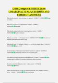 LMR Georgette&rsquo;s PMHNP Exam  UPDATED ACTUAL QUESTIONS AND  CORRECT ANSWERS