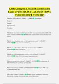 LMR Georgette&rsquo;s PMHNP Certification  Exam UPDATED ACTUAL QUESTIONS  AND CORRECT ANSWERS