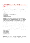 AWHONN Intermediate Fetal Monitoring TEST Questions With 100&percnt; Correct Answers&period;