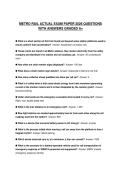 METRO RAIL FINAL TEST 2026 QUESTIONS WITH CORRECT ANSWERS GRADED A&plus;