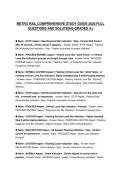 METRO RAIL CERTIFICATION SCRIPT 2026 QUESTIONS WITH SOLUTIONS GRADED A&plus;