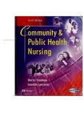 Test Bank For Community Health Nursing&colon;A Canadian Perspective 6th Edition Author&colon;Stamler And Yiu All Chapters&lbrace;1-33&rcub; 100&percnt; Complete With Verified Questions And Answers