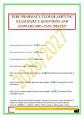 PEBC PHARMACY TECH QUALIFYING EXAM &lpar;PART 1&rpar; QUESTIONS AND ANSWERS 100&percnt; PASS 2026&sol;2027