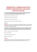 NUR2392 Exam 1&colon; Multidimensional Care II  Verified & Updated Questions and Answers -  Rasmussen UniversityNUR2392 Exam 1&colon; Multidimensional Care II  Verified & Updated Questions and Answers -  Rasmussen University