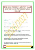 PMK-EE CAREER INFORMATION EXAM QUESTIONS AND ANSWERS 100&percnt; PASS 2026&sol;2027