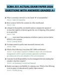 SCMA 331 ACTUAL EXAM PAPER 2026 QUESTIONS WITH ANSWERS GRADED A&plus;