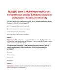 NUR2392 Exam 2&colon; Multidimensional Care II -  Comprehensive Verified & Updated Questions  and Answers - Rasmussen University
