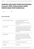 2026 &comma; Medication Aide Insulin Module Exam Questions & Answers &vert; 100&percnt; Verified solutions &lpar;2026&rpar; UPDATE &vert;2026&excl;&excl; STUDY GUIDE EXAM