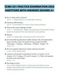 SCMA 331 PRACTICE EXAMINATION 2026 QUESTIONS WITH ANSWERS GRADED A&plus;