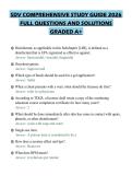 SDV COMPREHENSIVE STUDY GUIDE 2026 FULL QUESTIONS AND SOLUTIONS GRADED A&plus;