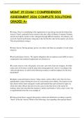 MGMT 311 PRACTICE EXAMINATION 2026 QUESTIONS WITH ANSWERS GRADED A&plus;