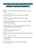 SDV FINAL TEST 2026 QUESTIONS WITH CORRECT ANSWERS GRADED A&plus;