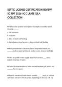 SEPTIC LICENSE CERTIFICATION REVIEW SCRIPT 2026 ACCURATE Q&A COLLECTION