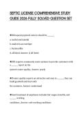 SEPTIC LICENSE COMPREHENSIVE STUDY GUIDE 2026 FULLY SOLVED QUESTION SET