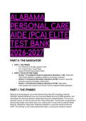 Alabama Personal Care Aide &lpar;PCA&rpar; Elite Test Bank 2026&sol;2027 &vert; HCBS Guidelines&comma; Exam Q&A&comma; and Clinical Rationales