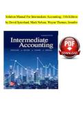Solution Manual for Intermediate Accounting 11th Edition &vert; Spiceland&comma; Nelson & Thomas