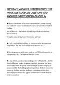 SERVESAFE MANAGER COMPREHENSIVE TEST PAPER 2026 COMPLETE QUESTIONS AND ANSWERS EXPERT VERIFIED GRADED A&plus;