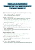 MGMT 339 FINAL PRACTICE EXAMINATION 2026 QUESTIONS WITH ANSWERS GRADED A&plus;