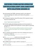 CERTIFIED STORM WATER OPERATOR CERTIFICATION SCRIPT 2026 QUESTIONS WITH SOLUTIONS GRADED A&plus;