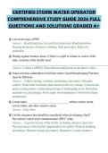 CERTIFIED STORM WATER OPERATOR COMPREHENSIVE STUDY GUIDE 2026 FULL QUESTIONS AND SOLUTIONS GRADED A&plus;