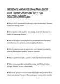 SERVESAFE MANAGER EXAM FINAL PAPER 2026 TESTED QUESTIONS WITH FULL SOLUTION GRADED A&plus;