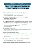 CERTIFIED STORM WATER OPERATOR FINAL TEST 2026 QUESTIONS WITH CORRECT ANSWERS GRADED A&plus;