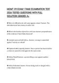 MGMT 311 EXAM 1 TAMU EXAMINATION TEST 2026 TESTED QUESTIONS WITH FULL SOLUTION GRADED A&plus;