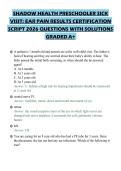 SHADOW HEALTH PRESCHOOLER SICK VISIT&colon; EAR PAIN RESULTS CERTIFICATION SCRIPT 2026 QUESTIONS WITH SOLUTIONS GRADED A&plus;