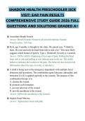 SHADOW HEALTH PRESCHOOLER SICK VISIT&colon; EAR PAIN RESULTS COMPREHENSIVE STUDY GUIDE 2026 FULL QUESTIONS AND SOLUTIONS GRADED A&plus;