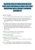 SHADOW HEALTH PRESCHOOLER SICK VISIT&colon; EAR PAIN RESULTS FINAL TEST 2026 QUESTIONS WITH CORRECT ANSWERS GRADED A&plus;