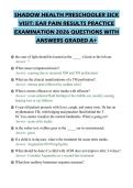 SHADOW HEALTH PRESCHOOLER SICK VISIT&colon; EAR PAIN RESULTS PRACTICE EXAMINATION 2026 QUESTIONS WITH ANSWERS GRADED A&plus;