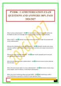 PN3006 &colon; CATHETERIZATION EXAM QUESTIONS AND ANSWERS 100&percnt; PASS 2026&sol;2027