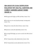 SIDA BADGE SFO EXAM CERTIFICATION EVALUATION TEST 2026 FULL QUESTIONS AND CORRECT ANSWERS ALREADY PASSED GRADED A&plus;
