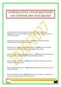 SAMPADA LEVEL 4 EXAM QUESTIONS AND ANSWERS 100&percnt; PASS 2026&sol;2027