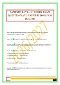 SAMPADA LEVEL 4 THEORY EXAM QUESTIONS AND ANSWERS 100&percnt; PASS 2026&sol;2027