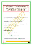 SAMPADA LEVEL 4 - RAGA LAKSHANAS &ndash; KHAMAS EXAM QUESTIONS AND ANSWERS 100&percnt; PASS 2026&sol;2027