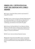SIEMENS LEVEL 1 CERTIFICATION EXAM SCRIPT 2026 QUESTIONS WITH CORRECT ANSWERS