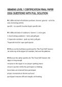 SIEMENS LEVEL 1 CERTIFICATION FINAL PAPER 2026 QUESTIONS WITH FULL SOLUTION