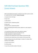 NUR 330L Final Exam Questions With Correct Answers