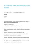 NUR 330 Final Exam Questions With Correct Answers