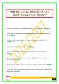 SOIL 1113 EXAM 2 QUESTIONS AND ANSWERS 100&percnt; PASS 2026&sol;2027