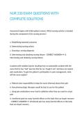 NUR 330 EXAM QUESTIONS WITH COMPLETE SOLUTIONS 