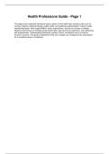  Ultimate Health Professions Guide &lpar;100 Pages&rpar; &vert; Healthcare Careers&comma; Nursing&comma; Pre-Med&comma; Study Notes & Career Paths